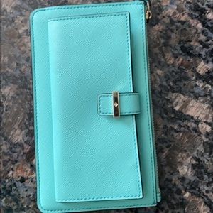 Kate Spade mint green wristlet